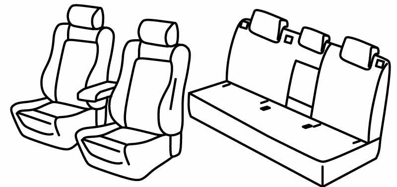 Set coprisedili Superior - Grigio/Nero - compatibile per Seat Ateca (07/16>) Xcellence