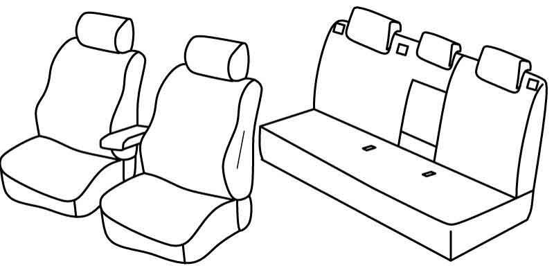 Set coprisedili Superior - Nero/Rosso - compatibile per Seat Toledo (01/13>07/15)