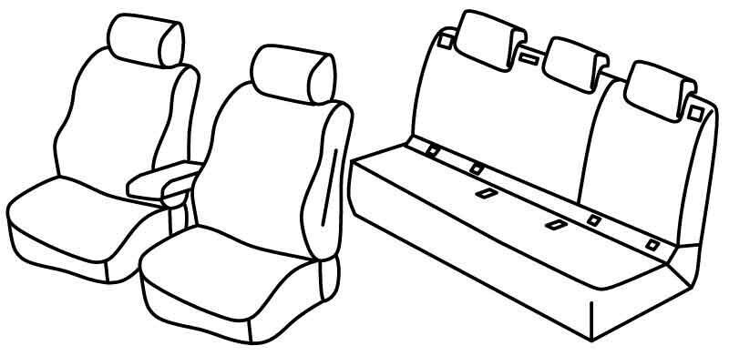 Set coprisedili Superior - Grigio/Nero - compatibile per Seat Arona (11/17>) Style