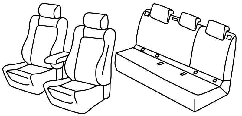 Set coprisedili Superior - Beige - compatibile per Seat Arona (11/17>) FR, Xcellence