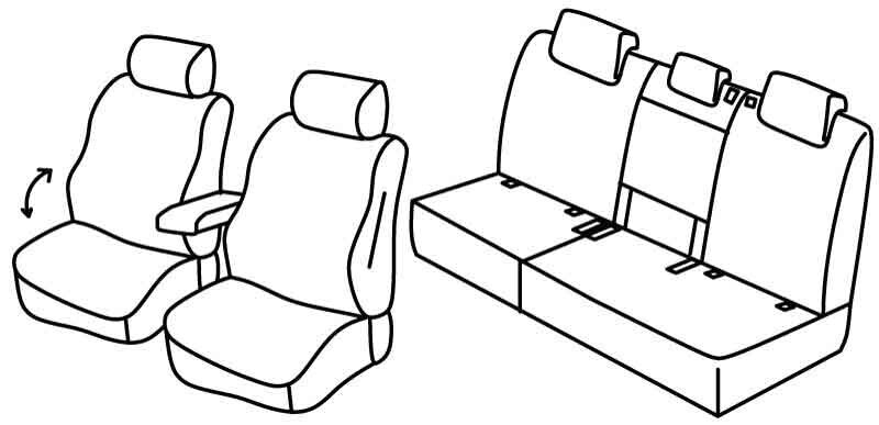 Set coprisedili Superior - Nocciola - compatibile per Seat Tarraco (01/19>05/25) FR