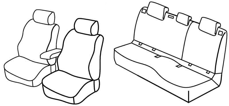 Set coprisedili Superior - Beige - compatibile per Skoda Octavia 5p (03/13>05/20) Ambition