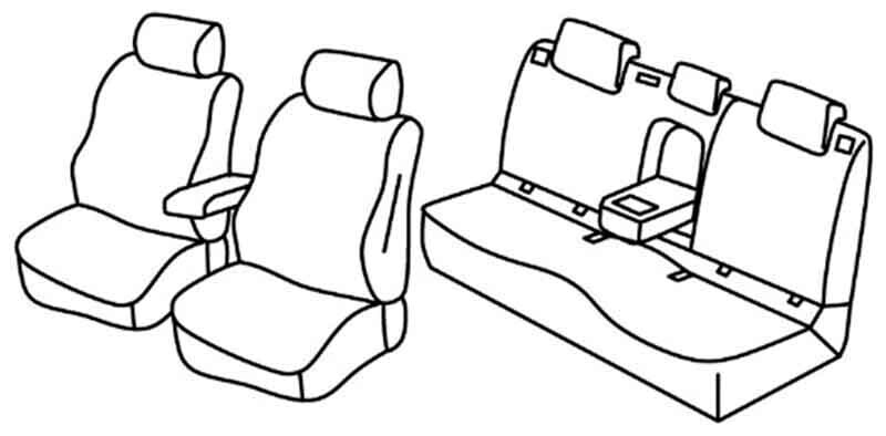Set coprisedili Superior - Grigio/Nero - compatibile per Skoda Octavia 5p (01/17>05/20) Elegance