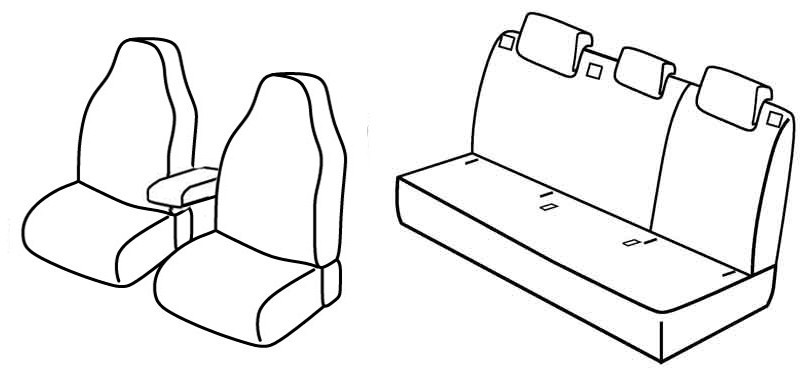 Set coprisedili Superior - Nocciola - compatibile per Skoda Rapid 5p (01/13>12/14) Ambition Plus