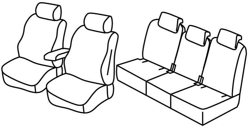 Set coprisedili Superior - Grigio/Nero - compatibile per Skoda Yeti (01/14>12/17) Active