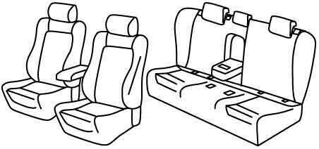Set coprisedili Superior - Nero/Rosso - compatibile per Skoda Superb 4p (07/15>08/19) Active, Style
