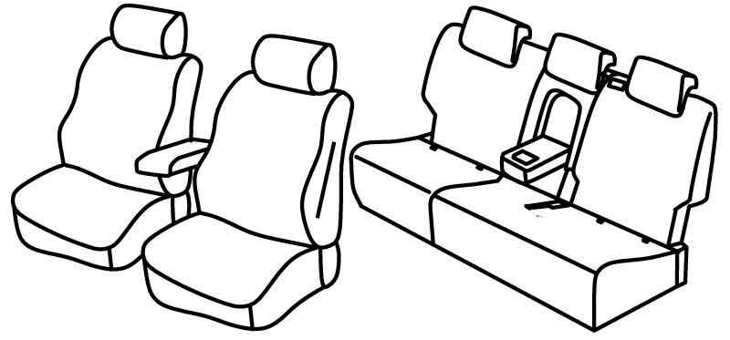 Set coprisedili Superior - Beige - compatibile per Skoda Kodiaq (04/17>05/24) Ambition