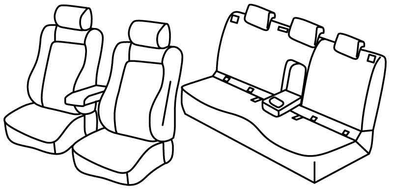Set coprisedili Superior - Nocciola - compatibile per Skoda Karoq (12/17>)