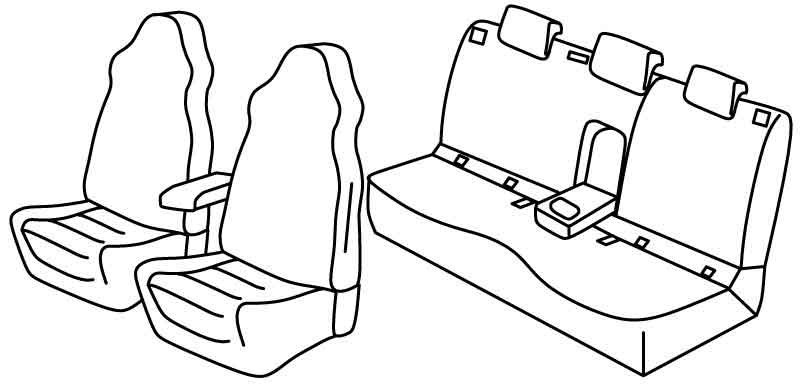 Set coprisedili Superior - Beige - compatibile per Skoda Karoq (12/17>)