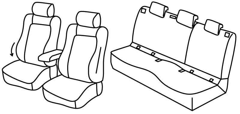 Set coprisedili Superior - Beige - compatibile per Skoda Karoq (12/17>)
