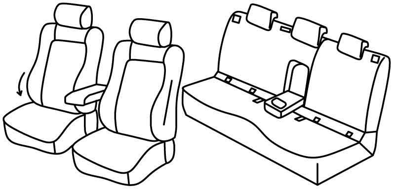Set coprisedili Superior - Nocciola - compatibile per Skoda Karoq (12/17>)