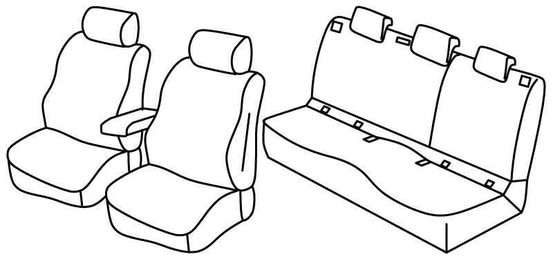 Set coprisedili Superior - Beige - compatibile per Skoda Karoq (12/17>)