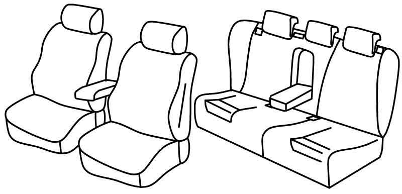 Set coprisedili Superior - Beige - compatibile per Skoda Superb 4p (09/08>08/13)