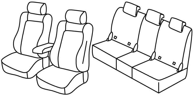 Set coprisedili Superior - Grigio/Nero - compatibile per Skoda Karoq (12/17>)