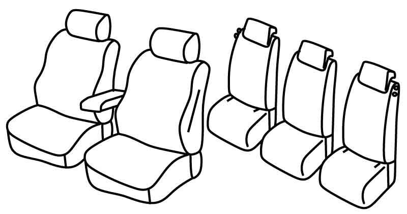 Set coprisedili Superior - Nocciola - compatibile per Skoda Yeti (10/09>12/13) Active