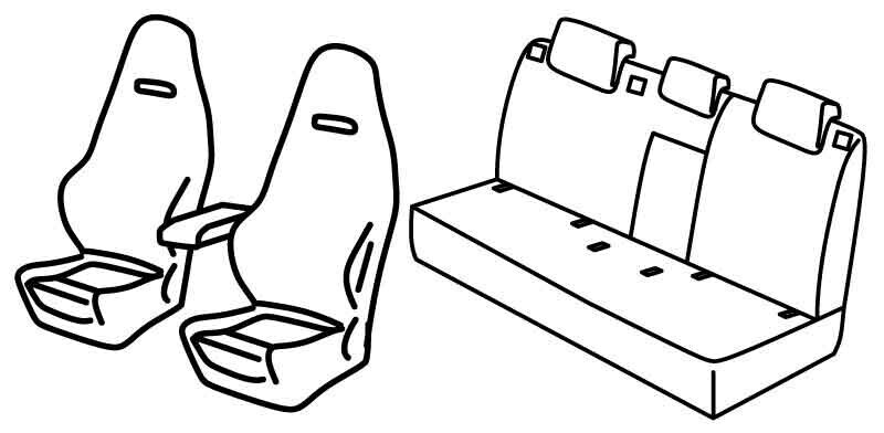 Set coprisedili Superior - Nero/Rosso - compatibile per Skoda Octavia 5p (06/20>)