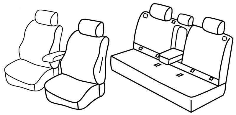 Set coprisedili Superior - Grigio/Nero - compatibile per Subaru Forester (04/08>01/13)