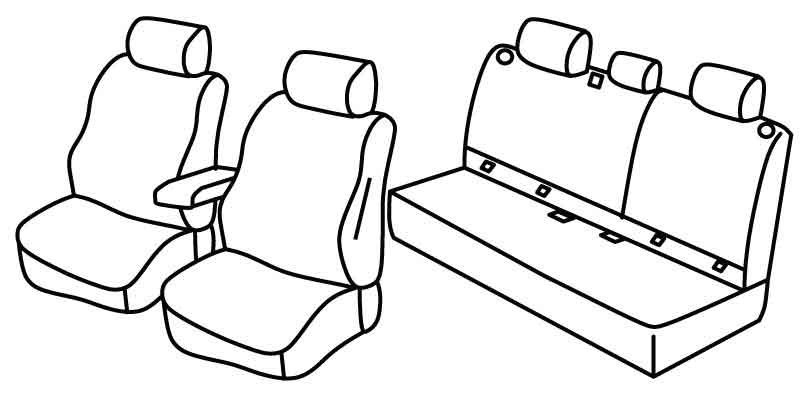 Set coprisedili Superior - Beige - compatibile per Subaru Forester (04/08>01/13)