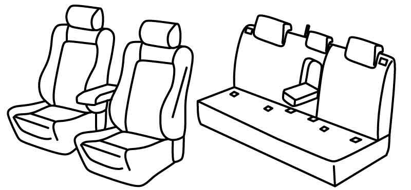 Set coprisedili Superior - Beige - compatibile per Subaru Xv (02/18>)