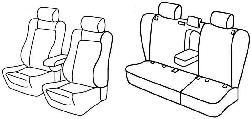 Set coprisedili Superior - Beige - compatibile per Toyota Avensis 4p (05/03>03/09) dal 2006