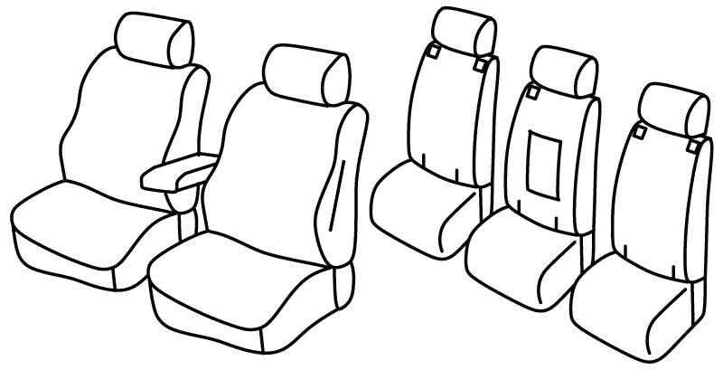 Set coprisedili Superior - Beige - compatibile per Toyota Verso (06/09>02/18)