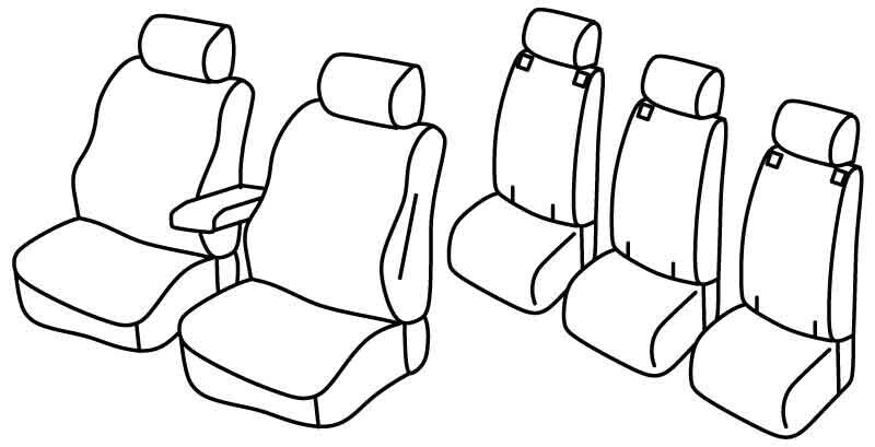 Set coprisedili Superior - Beige - compatibile per Toyota Verso (06/09>02/18)