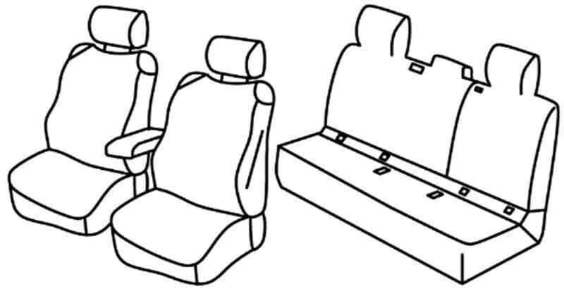 Set coprisedili Superior - Nocciola - compatibile per Toyota Corolla 5p (03/19>06/25)