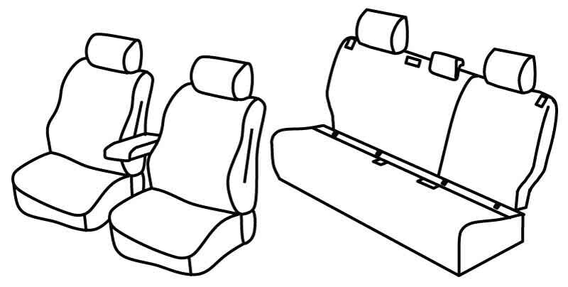 Set coprisedili Superior - Beige - compatibile per Toyota Yaris Cross 5p (09/21>)