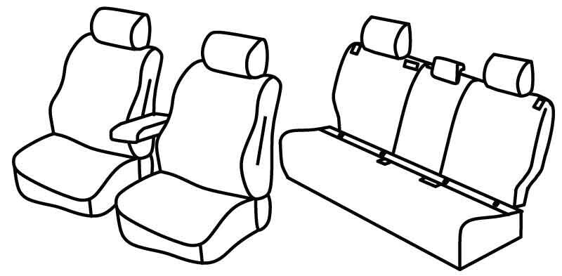 Set coprisedili Superior - Nocciola - compatibile per Toyota Yaris 5p (09/20>) Hybrid - Toyota Yaris Cross 5p (09/21>) Hybrid