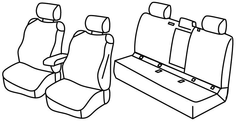 Set coprisedili Superior - Beige - compatibile per Toyota Corolla Sedan EU 4p (03/19>)