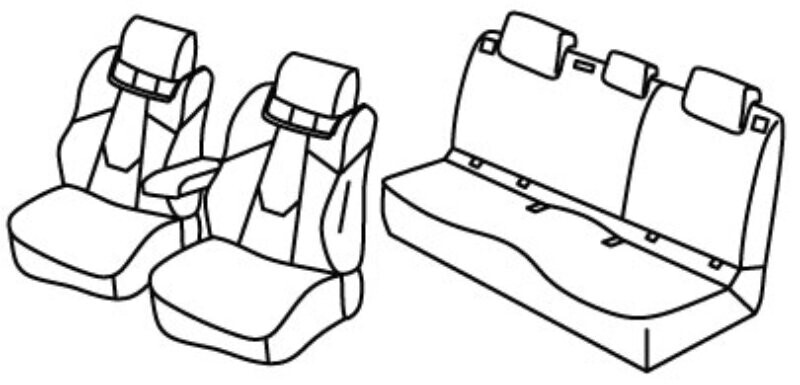 Set coprisedili Superior - Nero/Blu - compatibile per Toyota C-HR (12/23>)