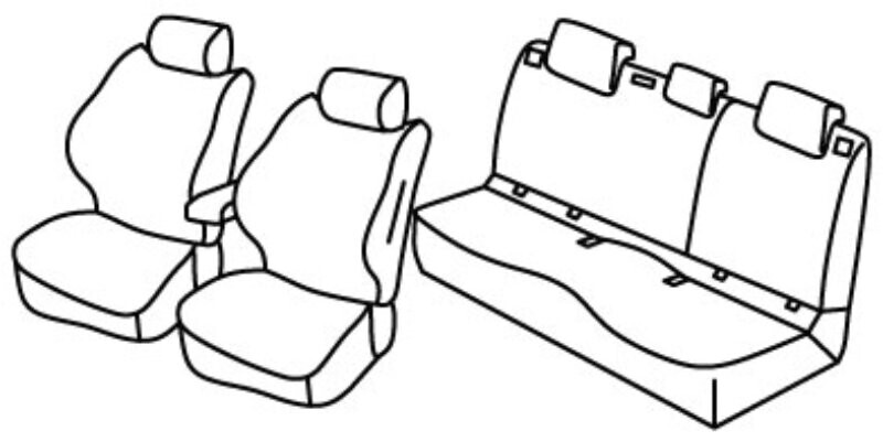 Set coprisedili Superior - Grigio/Nero - compatibile per Toyota C-HR (12/23>)