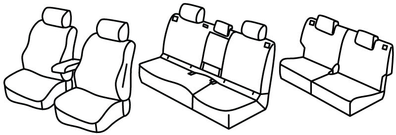 Set coprisedili Superior - Beige - compatibile per Toyota Land Cruiser 5p (09/24>)