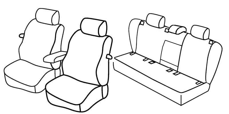 Set coprisedili Superior - Beige - compatibile per Volkswagen Golf V 3p (11/03>10/08) Trendline