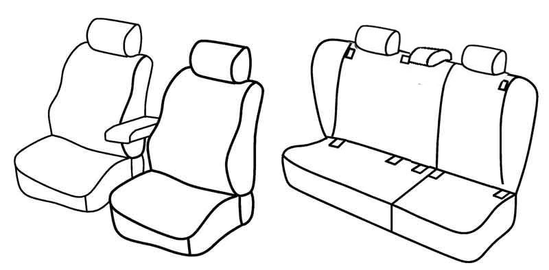 Set coprisedili Superior - Nocciola - compatibile per Volkswagen Golf V Variant (05/07>09/09)