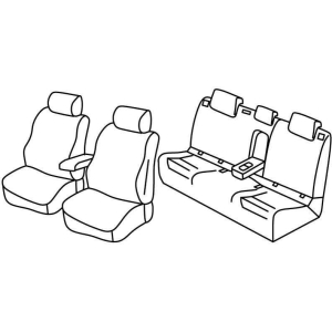 Set coprisedili Superior - Grigio/Nero - compatibile per Volkswagen Golf VII 5p (11/12>12/19) Comfortline, BlueMotion - Volkswagen Golf VII Variant (10/13>05/20)