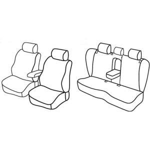 Set coprisedili Superior - Nocciola - compatibile per Volkswagen Passat 4p (01/11>10/14) Comfortline / Highline