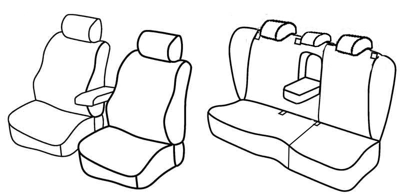 Set coprisedili Superior - Beige - compatibile per Skoda Kamiq (12/19>) - Volkswagen Passat Variant (09/05>12/10) Trendline