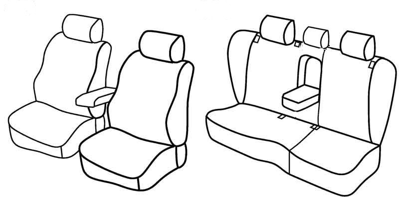Set coprisedili Superior - Nocciola - compatibile per Volkswagen Passat Variant (01/11>10/14) Trendline