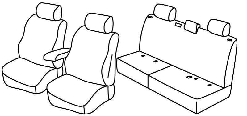 Set coprisedili Superior - Beige - compatibile per Volkswagen Amarok (04/11>06/16) Trendline