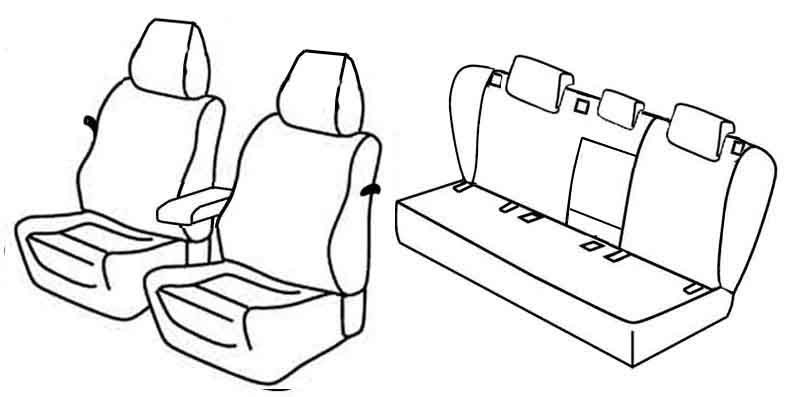 Set coprisedili Superior - Nocciola - compatibile per Volkswagen Golf V 3p (11/03>10/08) Sportline