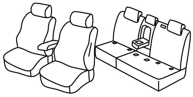 Set coprisedili Superior - Nocciola - compatibile per Volkswagen Tiguan (05/16>11/23) Business