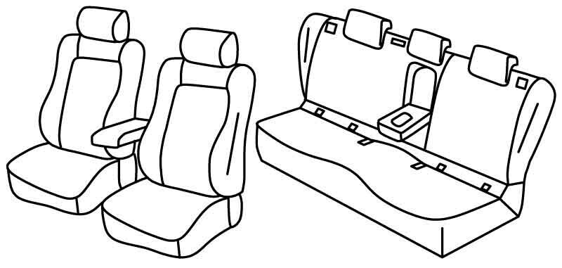 Set coprisedili Superior - Beige - compatibile per Volkswagen Arteon 4p (06/17>01/21) R-Line