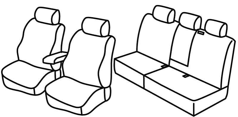 Set coprisedili Superior - Nocciola - compatibile per Volkswagen Golf Plus (05/05>02/09)