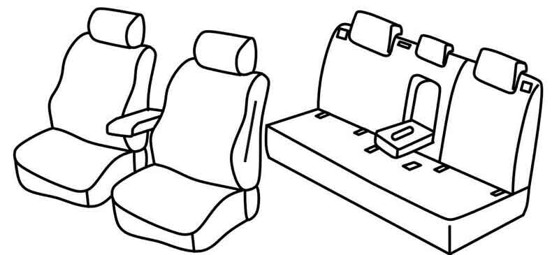 Set coprisedili Superior - Beige - compatibile per Volkswagen Golf VIII 5p (01/20>) Life