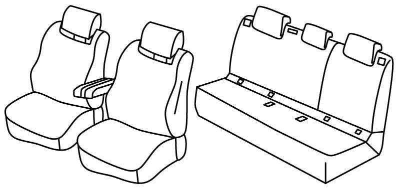 Set coprisedili Superior - Beige - compatibile per Volkswagen ID.4 (11/20>)