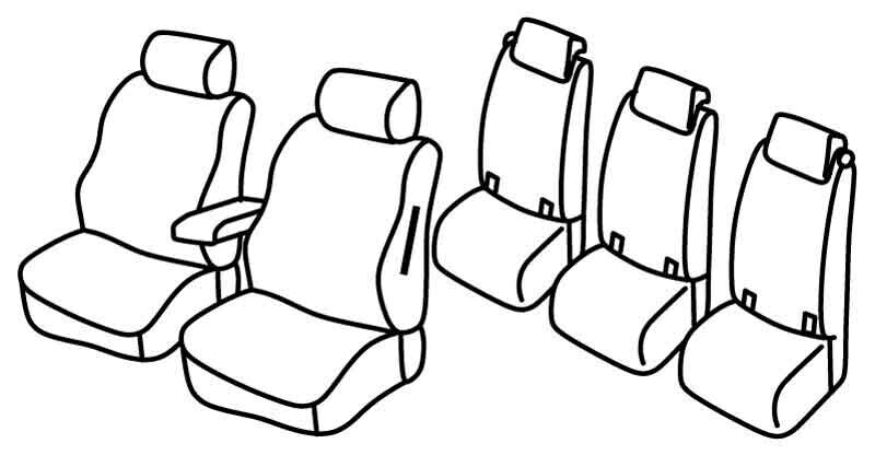Set coprisedili Superior - Nocciola - compatibile per Volkswagen Touran (09/15>) Trendline