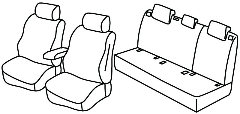 Set coprisedili Superior - Nocciola - compatibile per Volkswagen Golf VIII 5p (01/20>) Life