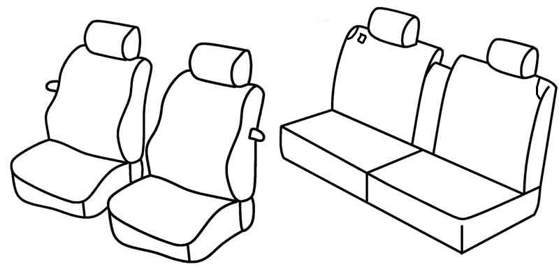 Set coprisedili Superior - Nocciola - compatibile per Volvo C30 (10/06>03/13)