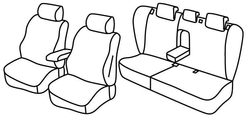 Set coprisedili Superior - Nocciola - compatibile per Volvo S40 (01/04>12/12)